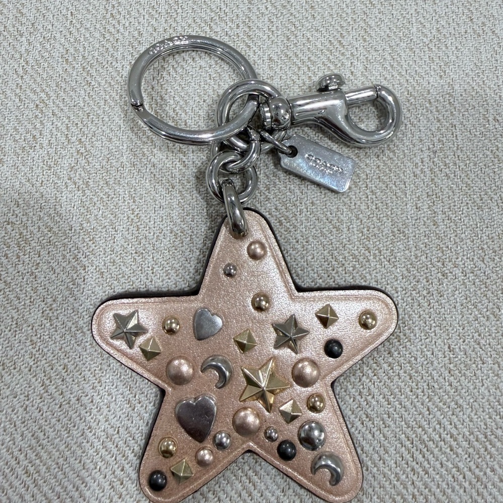 Coach Metallic Star Keychain